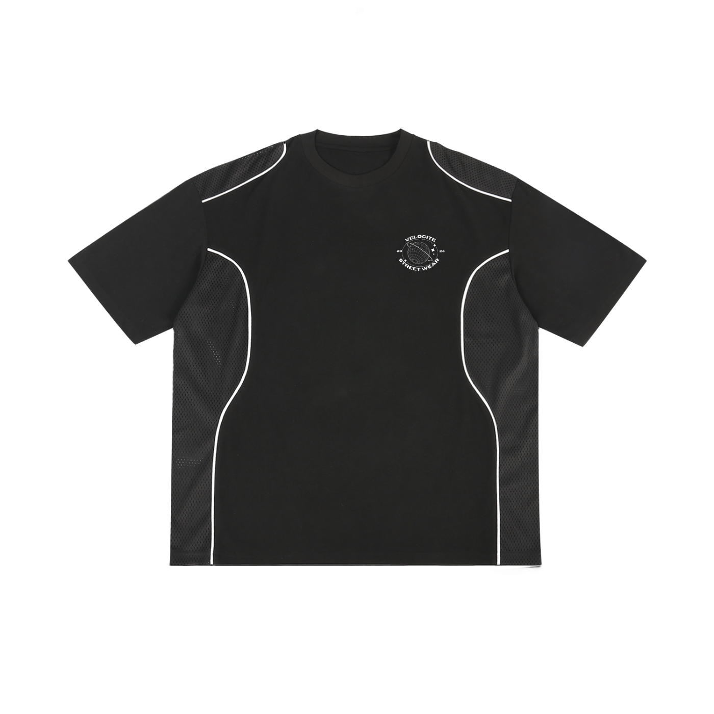 Contrast Piped Panel T-Shirt